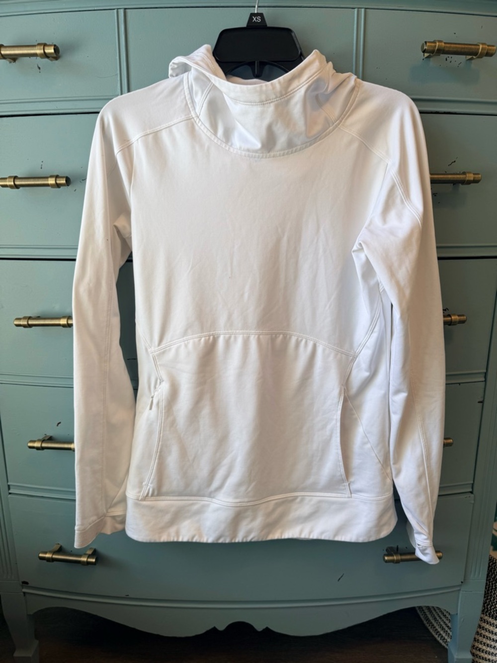 Athleta White Hooded Pullover. Sz S